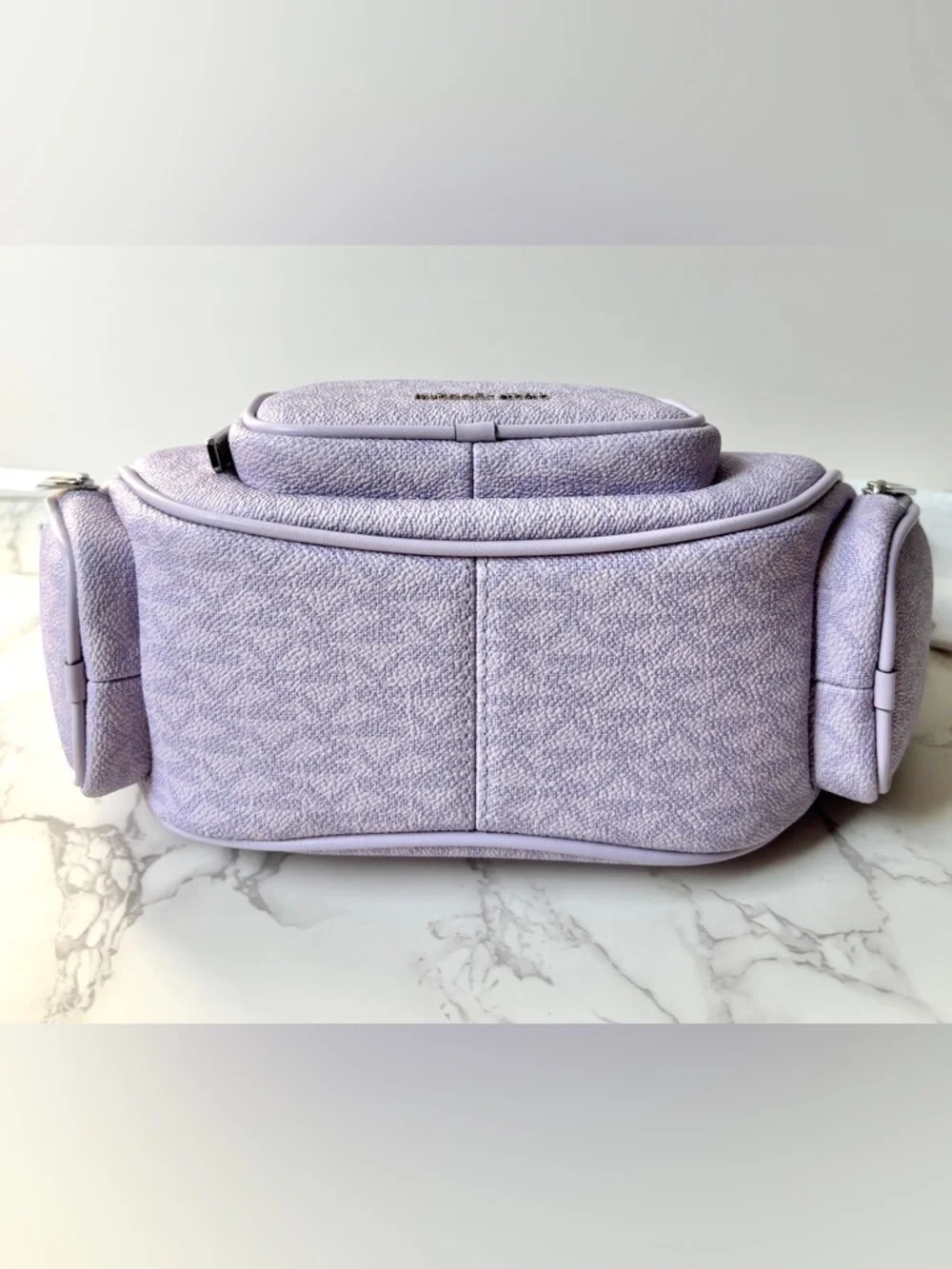 New Michael Kors Merritt Small Logo Convertible Shoulder Crossbody Bag Purple